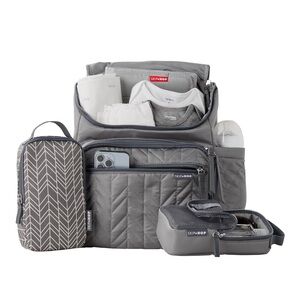 Skip Hop Quilted Backpack Diaper Bag with Yellow Trim (unopened)